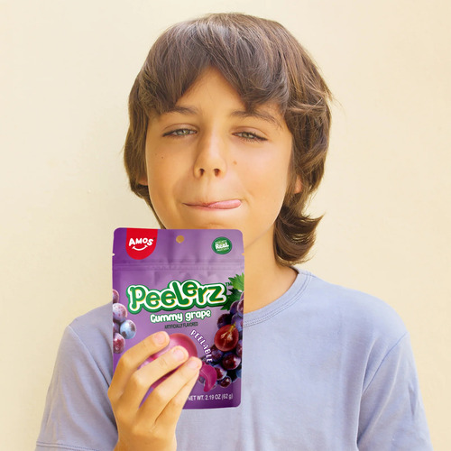 Gomitas De Uva Pelables Amos Peelerz Gummy Grape 85g Viral