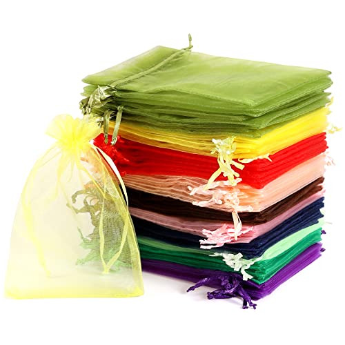 Bolsas De Organza De 4x6 Pulgadas, 100 Pcs De Bolsas De...