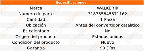 Sensor Ox O2 Antes Cc Jetta L4 2.0l 12/13 Walker