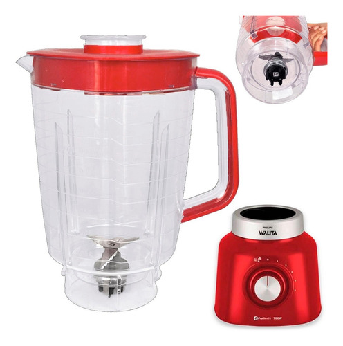 Copo Liquidificador Philips Walita Problend Ri2134 Vermelho