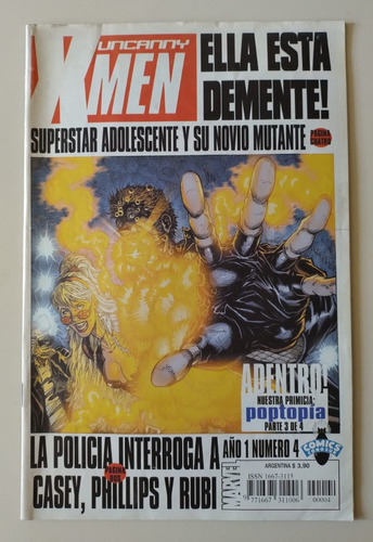 Comic Uncanny X-men #4 (usa 397) Poptopia 3 De 4 Ed. Conosur