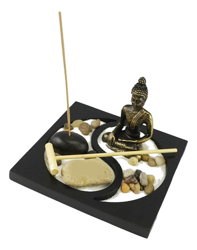 Estatua De Meditación De Paz Con Buda Sentado, Adorno De Res