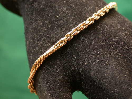 Luli Pulsera Enchapado Oro 18k Modelo Soga Turbillon Combina