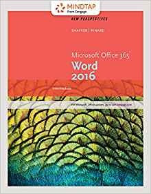 Bundle New Perspectives Microsoft Office 365  Y  Word 2016 I