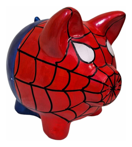 Alcancia De Spiderman Cerdito Ceramica Artesania Mexicana 