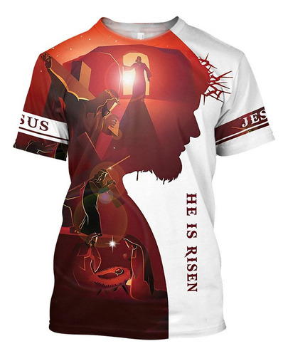 2024 Dios Religión Cristo Jesús Camiseta Impresión 3d