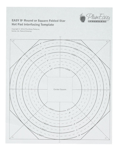 Plumeasy Patrones Caliente Pad Camino De Mesa Plantilla