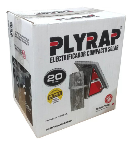 Electrificador Solar Con Bateria 20km 0.7j Plyrap