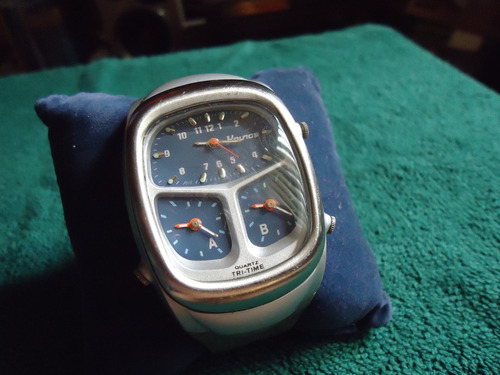 Youngs Tri-time  Triple Reloj Retro Jumbo