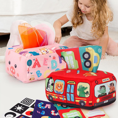 Tissue Box Soft High Contrast Toys Para Niños De 1 Estilo B