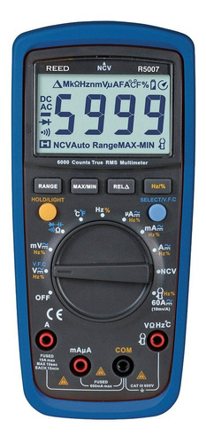 Multimetro Digital De Reed Instruments, Azul/negro, 1