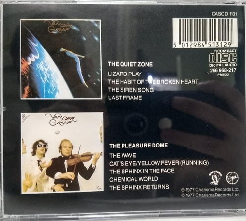 Van Der Graaf - The Quiet Zone/the Pleasure Dome Cd Uk 1977