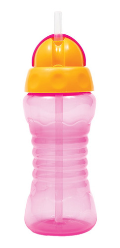 Imagem 3 de 5 de Garrafinha Infantil De Agua Com Canudo De Silicone Retratil