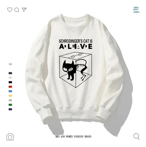 Sudadera Casual De Manga Larga Estampada Con Cuello Redondo