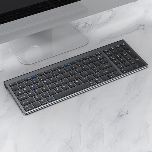 Teclado Inalámbrico Universal Usb Delgado Inalámbrico Gris