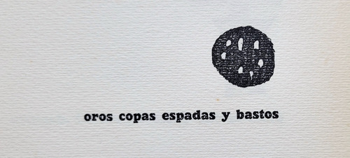 Rubio. Oro, Copas, Espadas Y Bastos. Xilografía, Grabado (Usado)