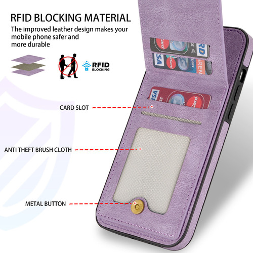 B Funda De Piel Tipo Cartera Con Tarjetero For iPhone Con