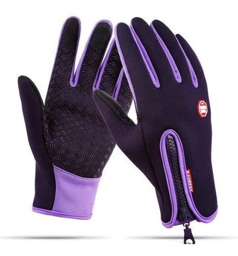 Púrpura Xl Impermeable Invierno Caliente Guantes De Esquí De