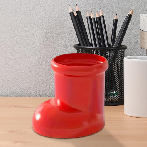 Portalápices Único Contenedor De Brochas De Rojo