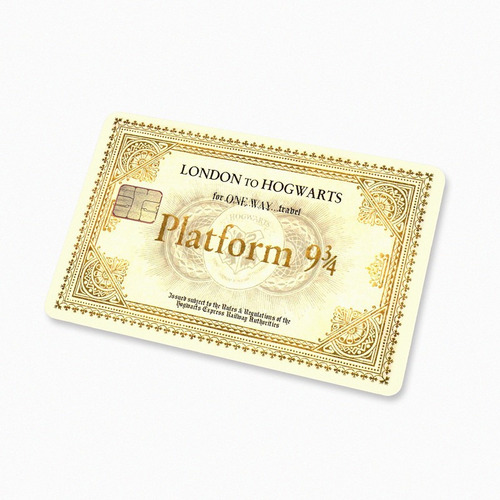 Sticker Para Tarjeta Boleto De La Plataforma 9 3/4 Harry 2x1