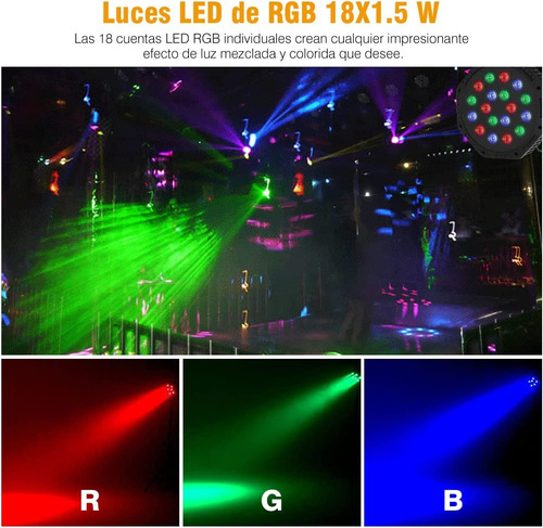 Cañon De Leds Rgb Audioritmico Dmx Multicolor Control Remoto
