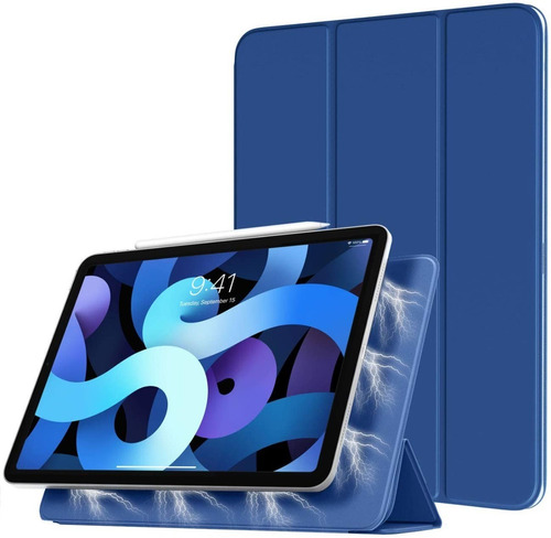 Smart Folio Para iPad Air 4 A2316 A2072 Case Siliconado Bl