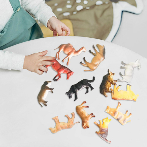 Figuras De Animales De Granja De 12 Uds., Juguetes De