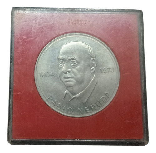 Medalla Conmemorativa De Unc De Pablo Neruda,  1904 - 1973 