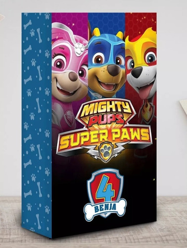 Imagen 2 de 8 de 10 Bolsitas Para Golosinas Papel Foto Paw Patrol Mighty Pups