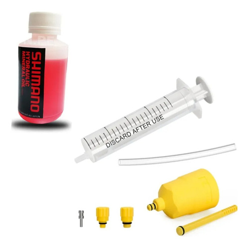 Kit Purgador Shimano Jeringas Vasito + Liquido Mineral 100ml