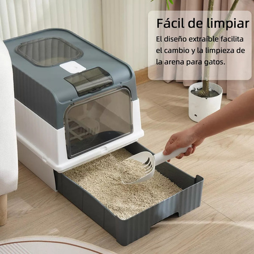 Arenero Cerrado Con Bandeja Sanitaria Para Gatos- Baño Xxl