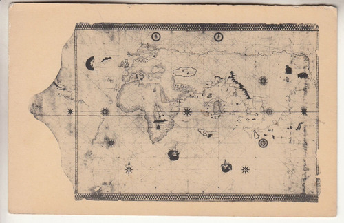 Postal Antiguo Mapa De America Henry Huntington California