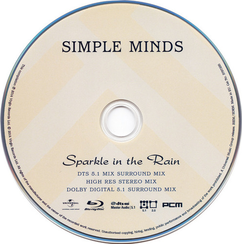 Blu Ray Audio Simple Minds - Sparkle In The Rain - Autorado