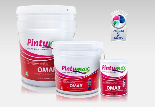 Pintura Vinilica Pintumex Color Blanco 19 Litros Linea Omar