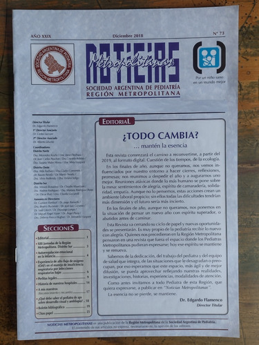 Noticias Metropolitanas Soc Arg Pediatria - Promo Lote X5 (Usado)