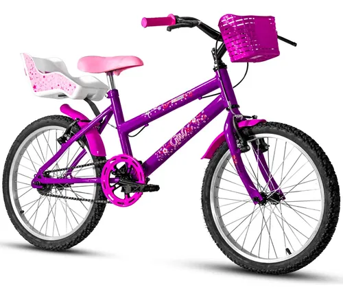 Bicicleta Feminina Infantil Criança 20 Cadeirinha De Boneca