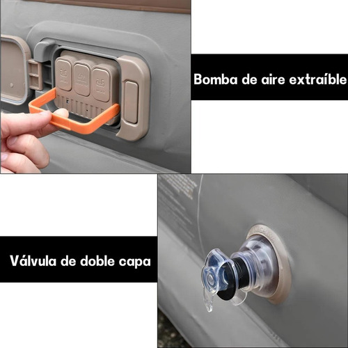 Colchón Inflable Eléctrico Queen 2 Plazas Bomba Recargable