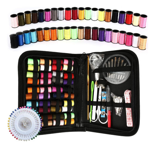 Kit De Costura Portátil 128 Piezas Para Viajes Y Casa