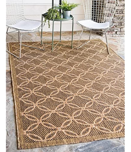 Unique Loom Trellis Collection Area Rug-geometric Border D