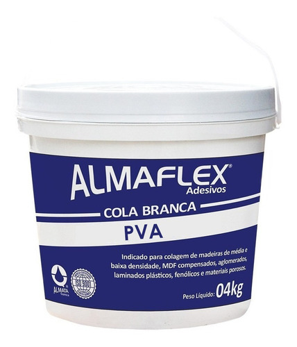 Cola Branca Para Marcenaria Madeira Pipa Slime Escolar 4kg