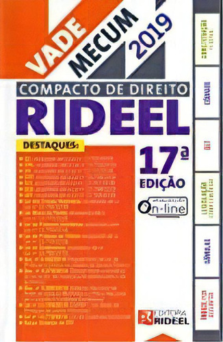 Vade Mecum Compacto De Direito Rideel 17ed, De Não Aplica. Editora Rideel Em Português