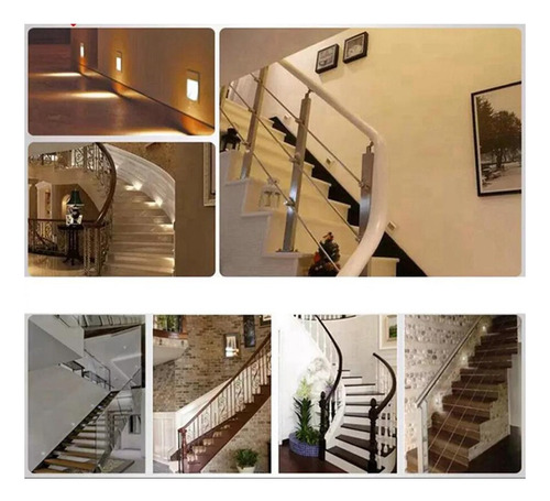5pcs Sensor Movimiento Llevó La Lámpara Escalera La