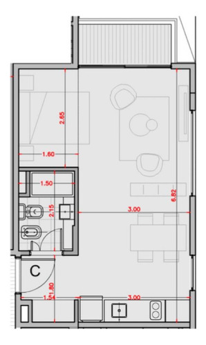 Monoambiente Amplio / Venta / Villa Crespo Entrega Julio 2025
