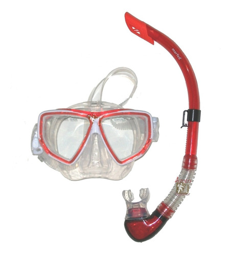 Set Snorkel Y Mascara Marfed Profesional Buceo Doble Válvula