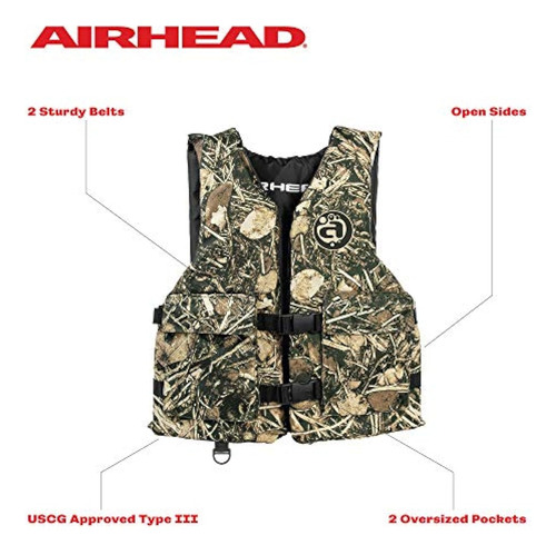Colete Salva-vidas Airhead Sportsman Com Bolsos Para Jovens