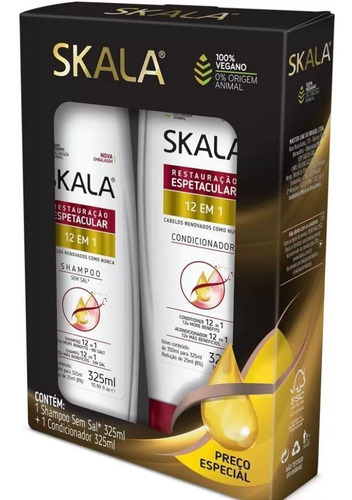 Skala Kit 12 Em 1 Shampoo + Condicionador 350ml