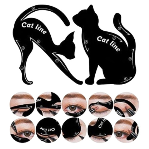 Molde Delineador Molde Olho De Gatinho Cat Line Olho Perfect Cor Preto