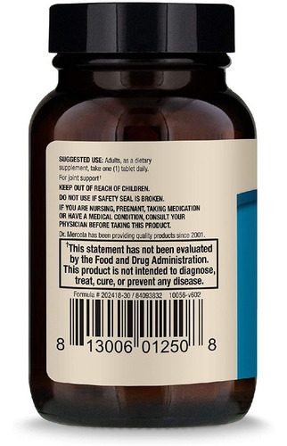 Fórmula Conjunta De Apoyo Articular Dr. Mercola 90 Tabletas