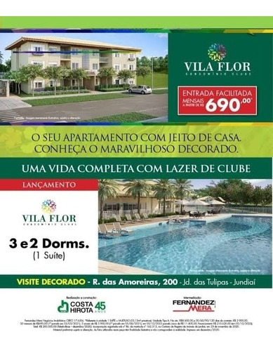 Imagem 2 de 14 de Lançamento Apto Condomínio Vila Flor 2 Ou 3 Dormitórios