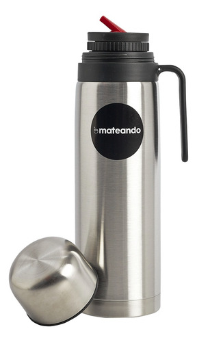 Set Matero Mateando Mate Imperial Termo Canasta Yerbera Negro